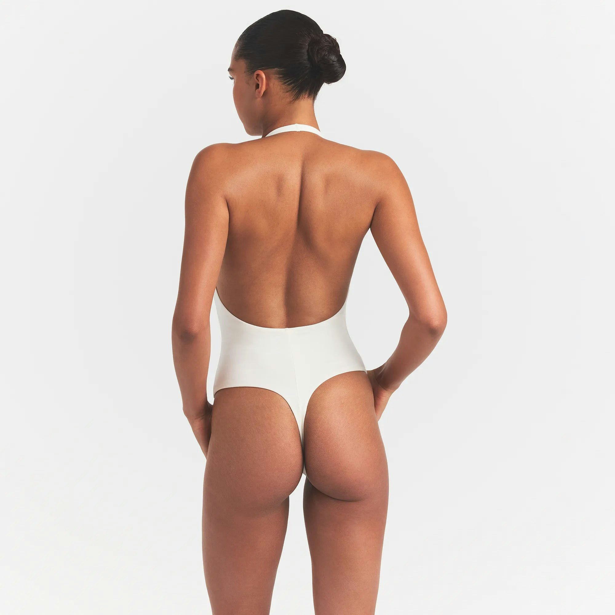 DEEP PLUNGE HALTER BODYSUIT - 4