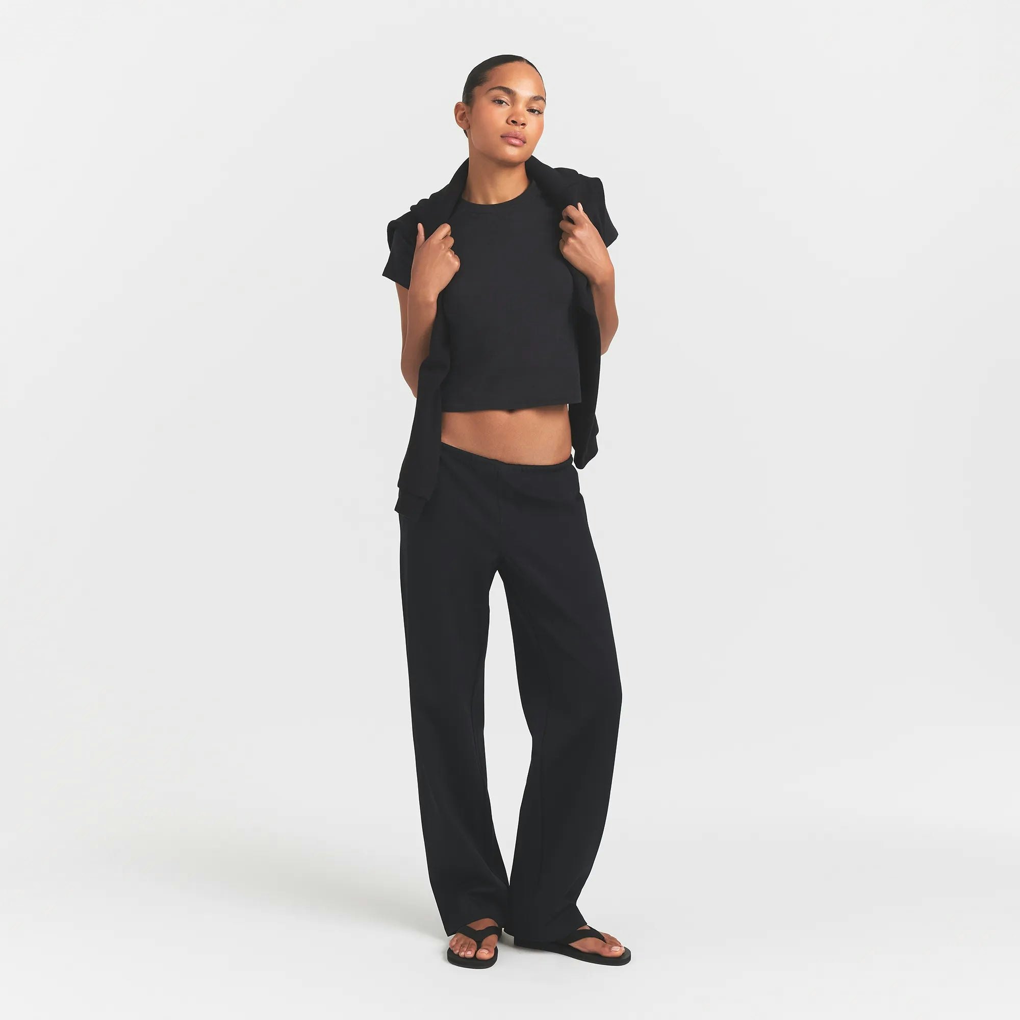 HEAVYWEIGHT CREPE STRAIGHT LEG PANT