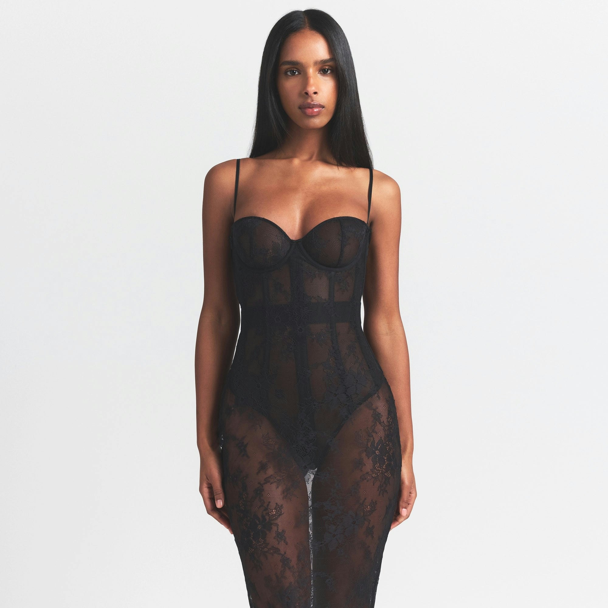 STRAPLESS CORSET LONG DRESS - 3