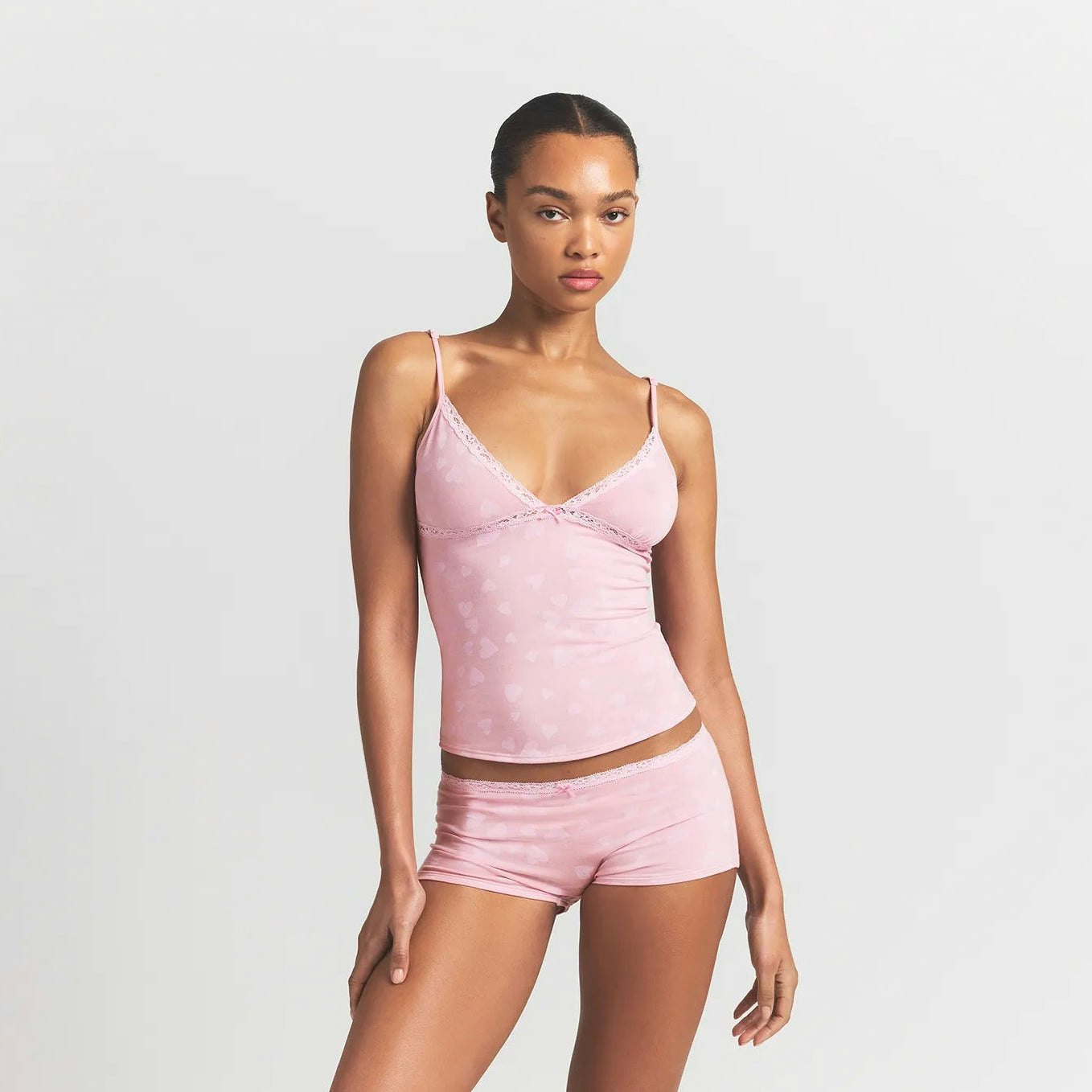 LACE CAMI AND BOY SHORT SET