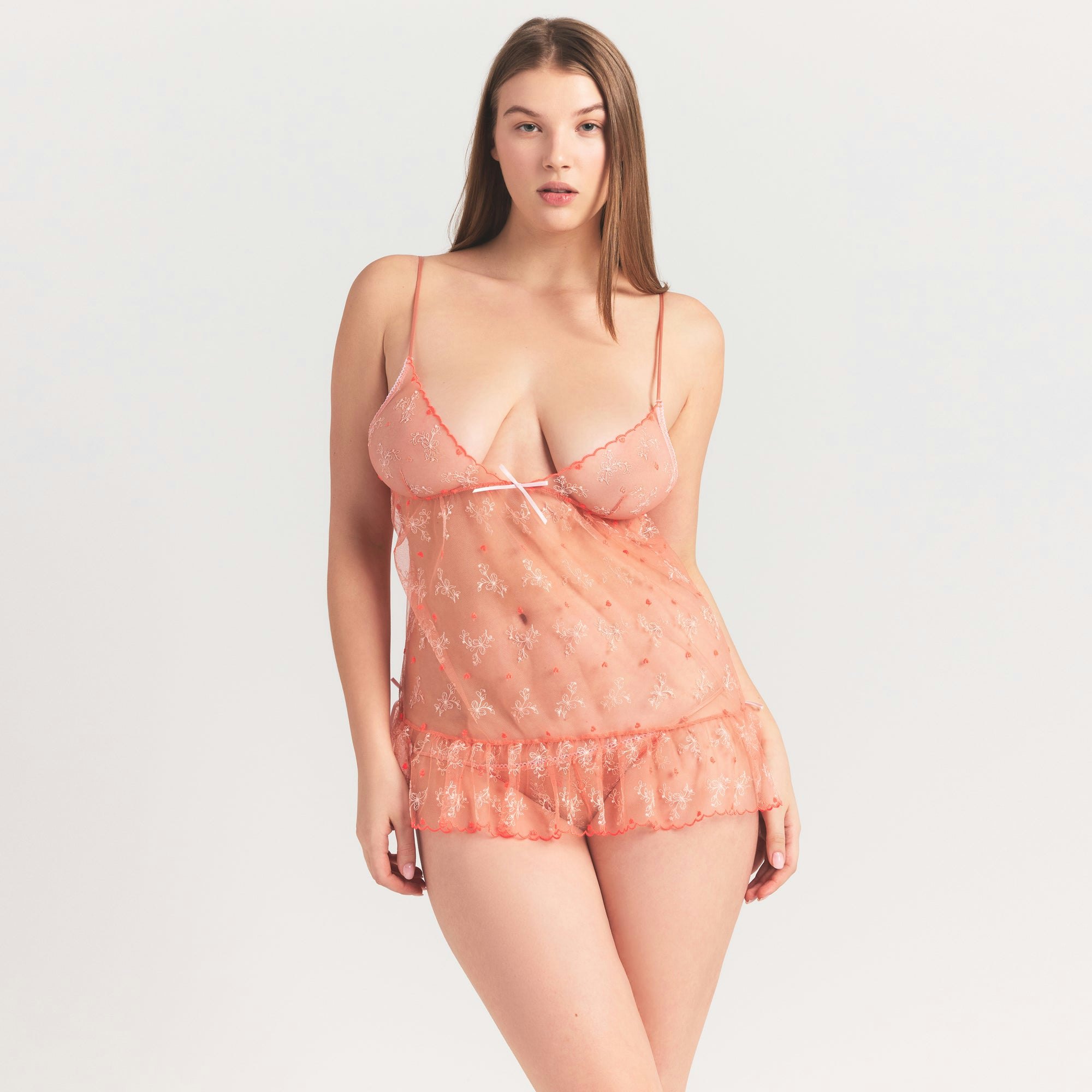 MINI SLIP DRESS AND TANGA SET