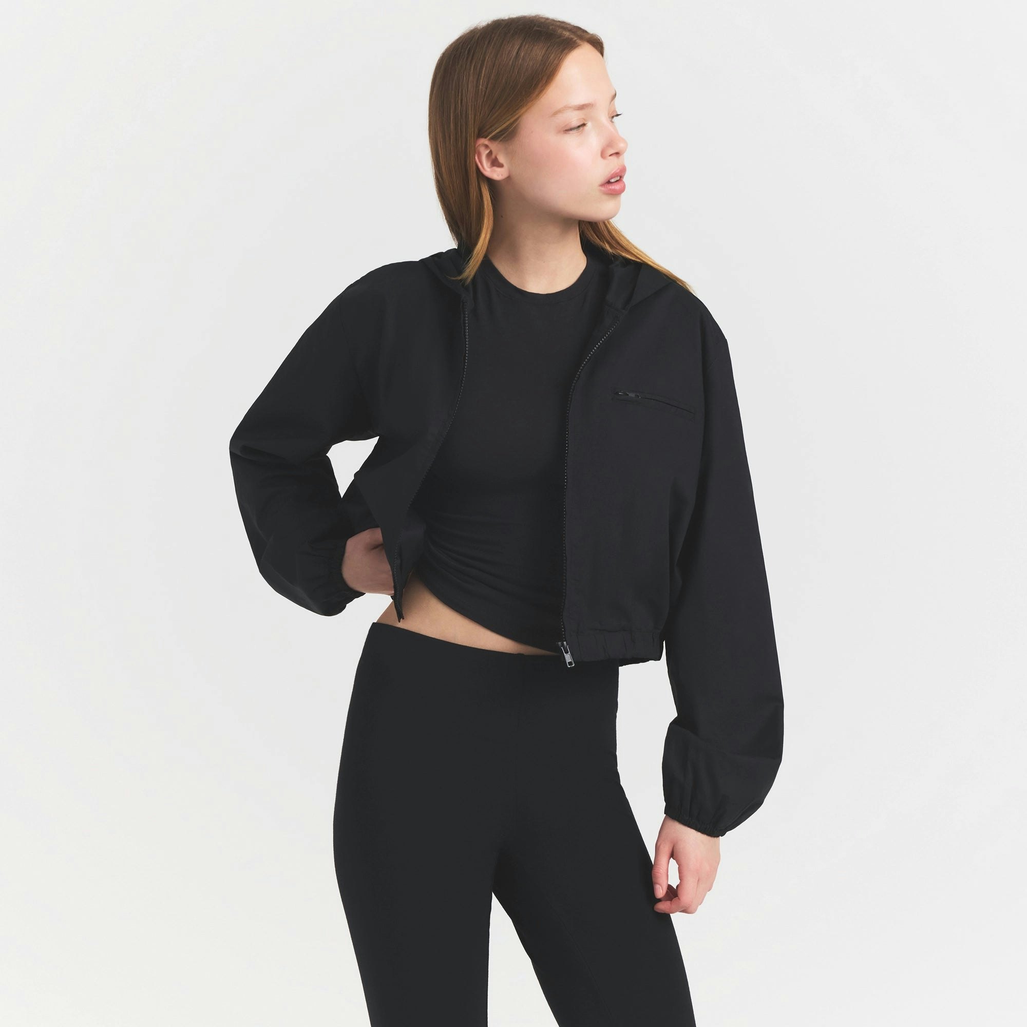 CROPPED ZIP UP JACKET