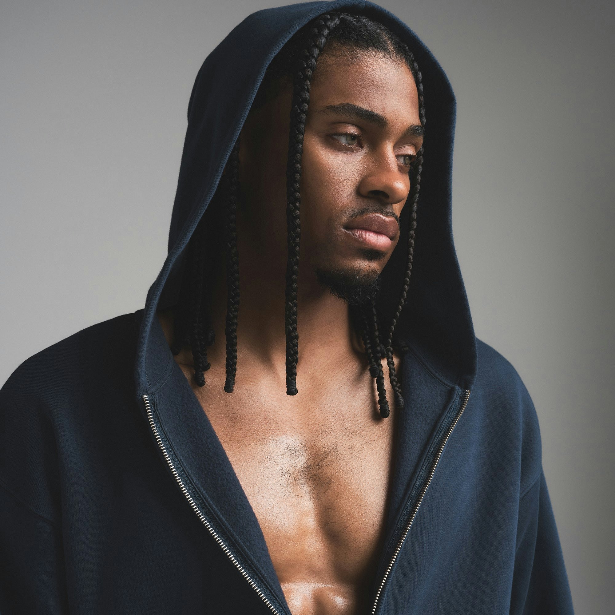 MENS RELAXED ZIP UP HOODIE