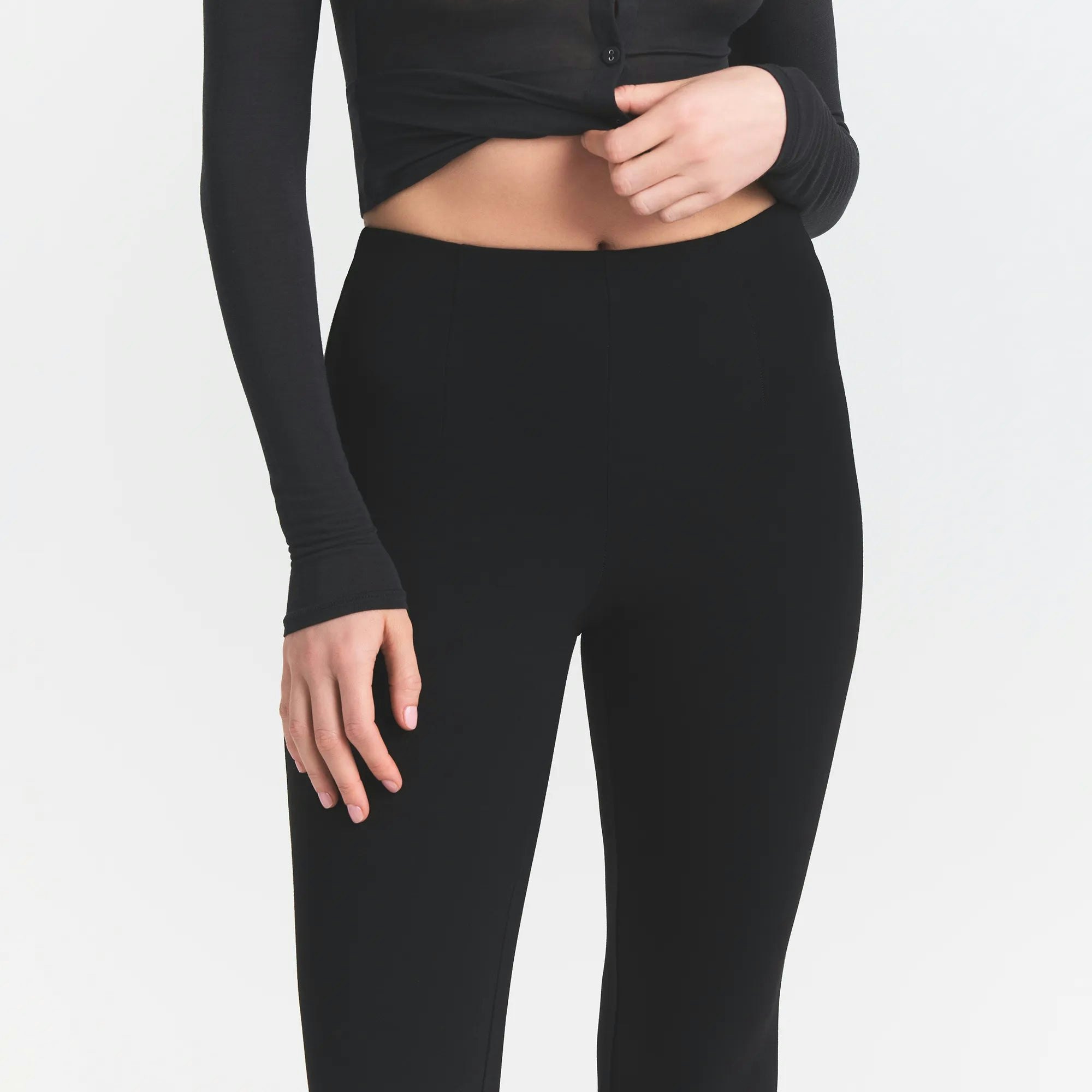 HIGH-WAISTED CROPPED KICK FLARE PANT - 3