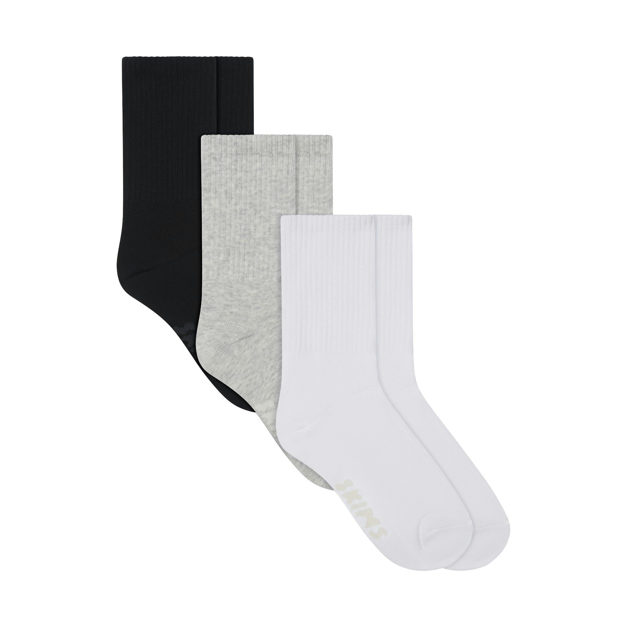 RIBBED CREW SOCK 3-PACK - 7