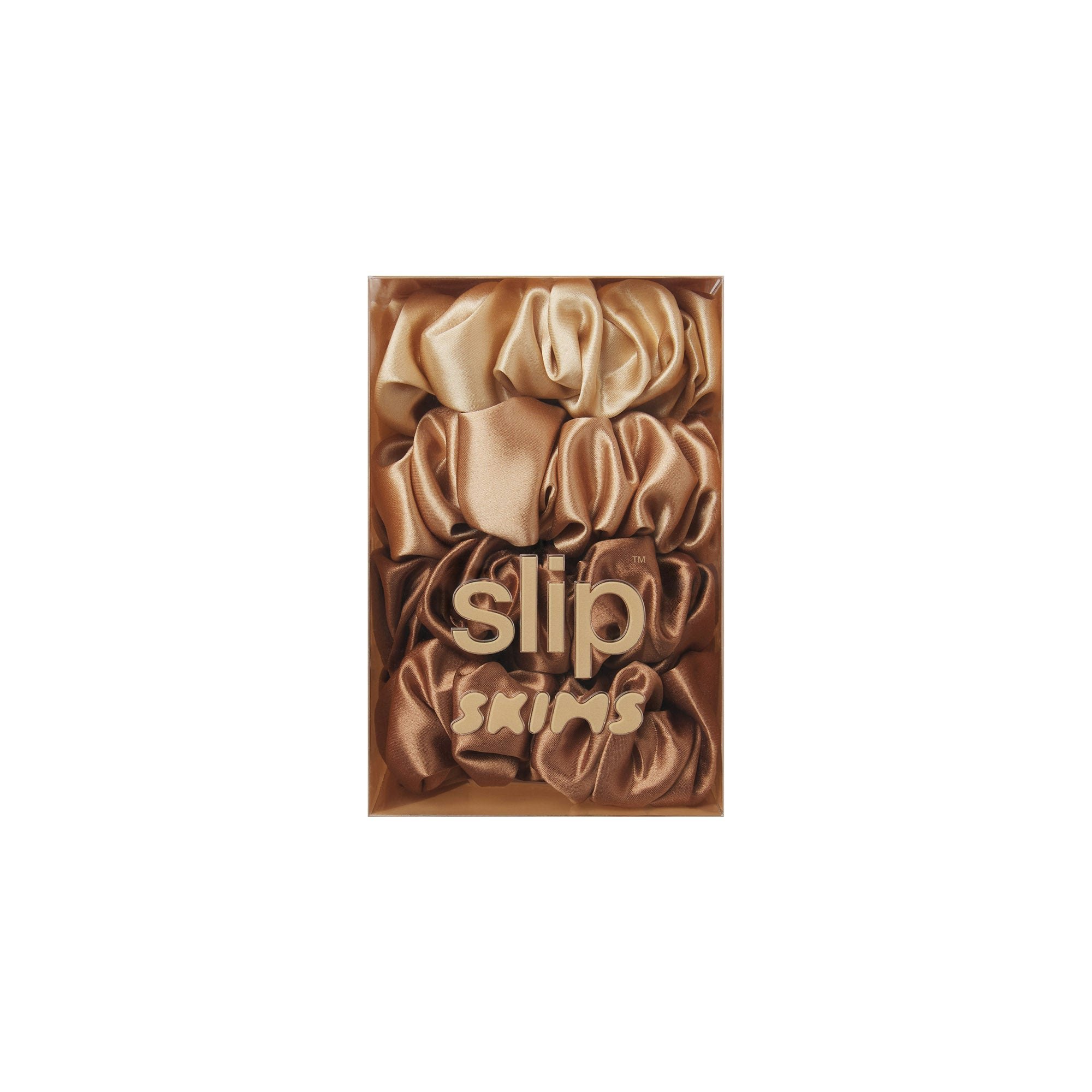 PURE SILK LARGE SCRUNCHIES 4-PACK
