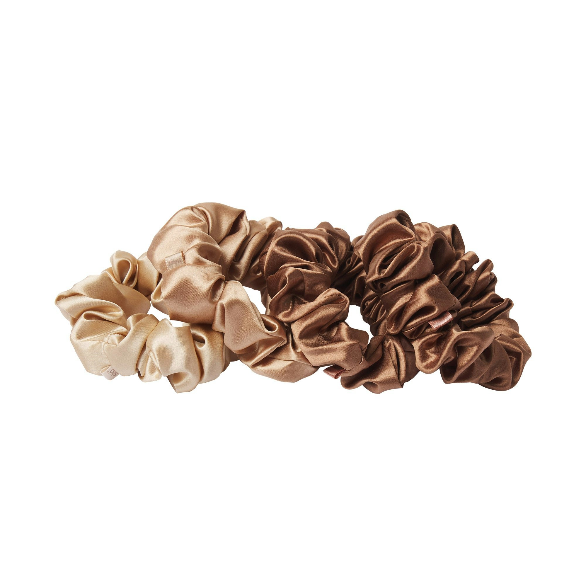 PURE SILK LARGE SCRUNCHIES 4-PACK - 3