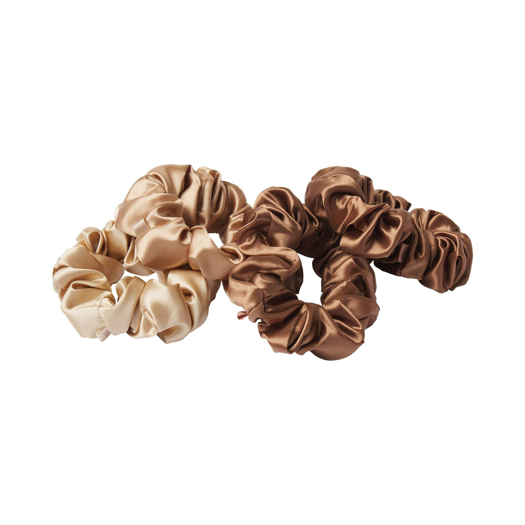 PURE SILK LARGE SCRUNCHIES 4-PACK - 4