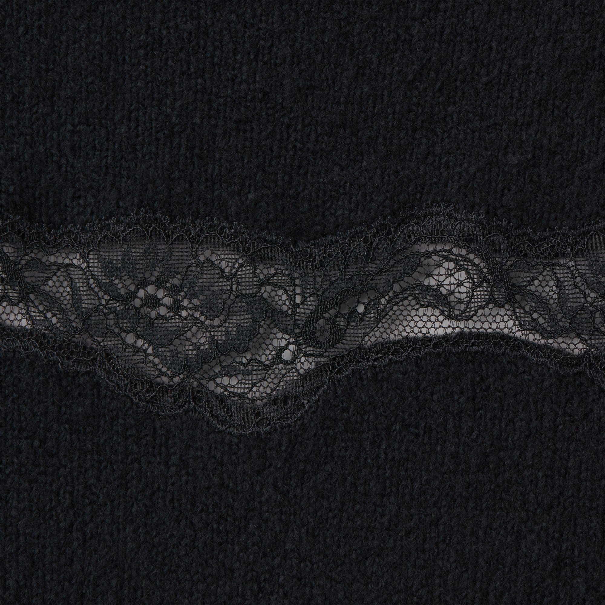 LACE KNIT LONG SLEEVE MINI DRESS - 4