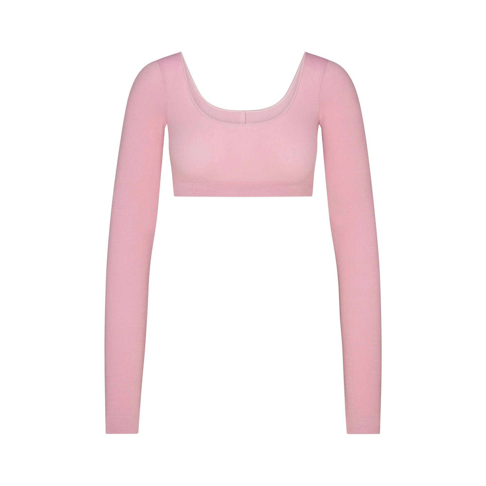 LONG SLEEVE SUPER CROPPED TOP - 5