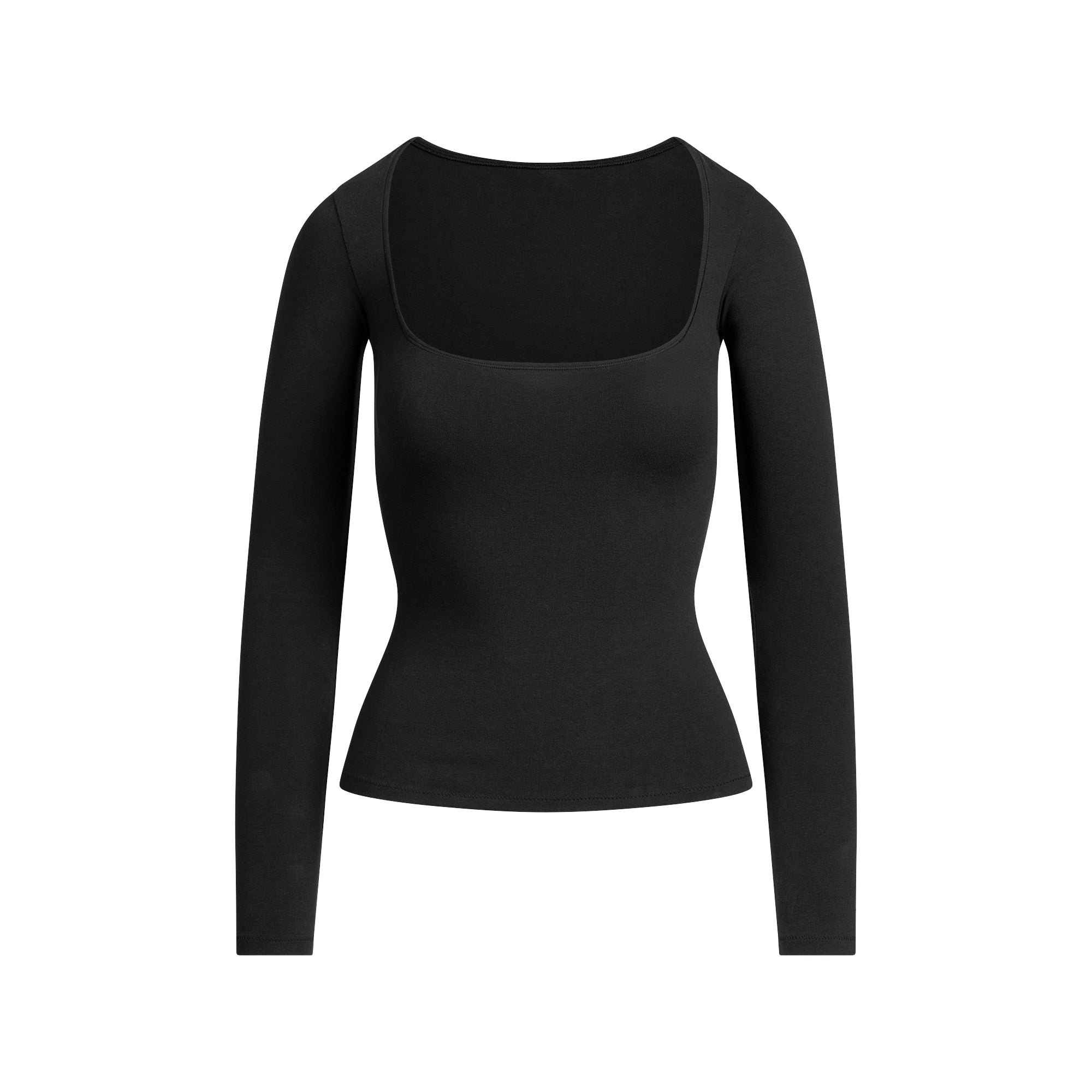 SCOOP NECK LONG SLEEVE TOP - 5