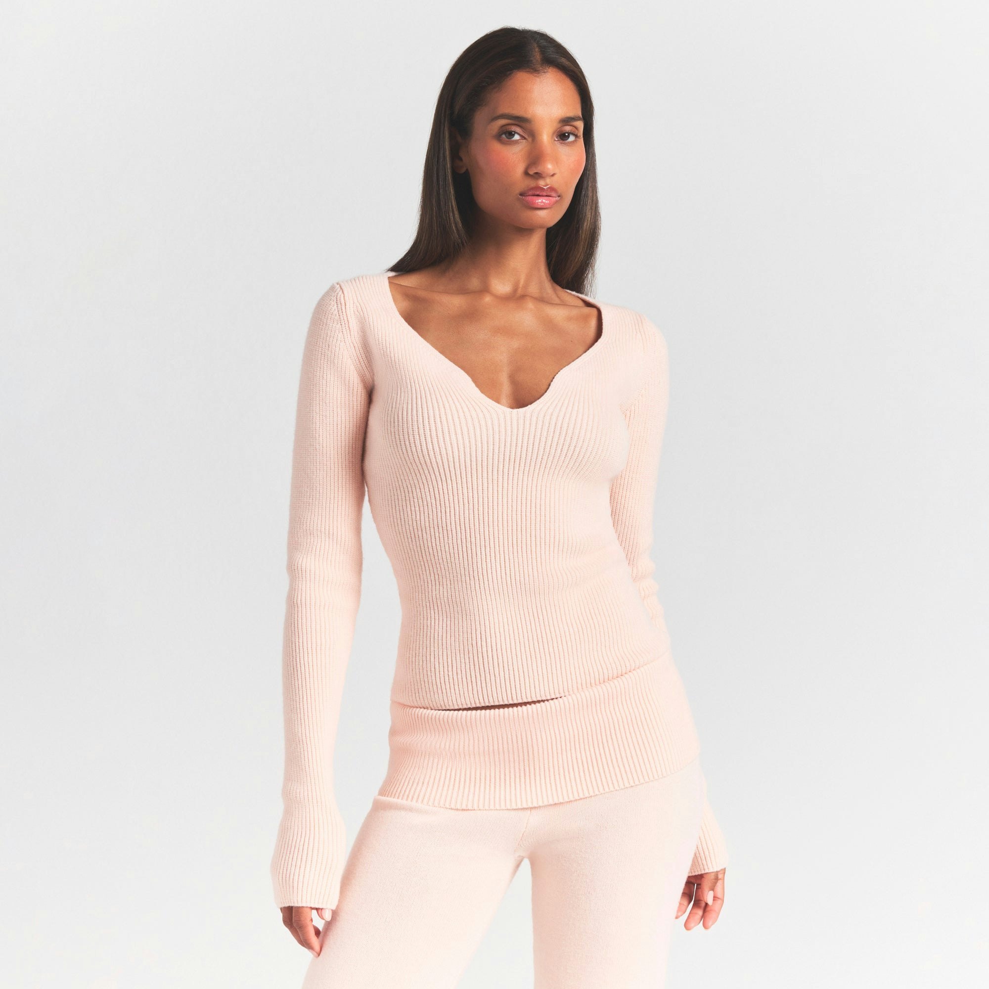 RIBBED LONG SLEEVE TOP - 3